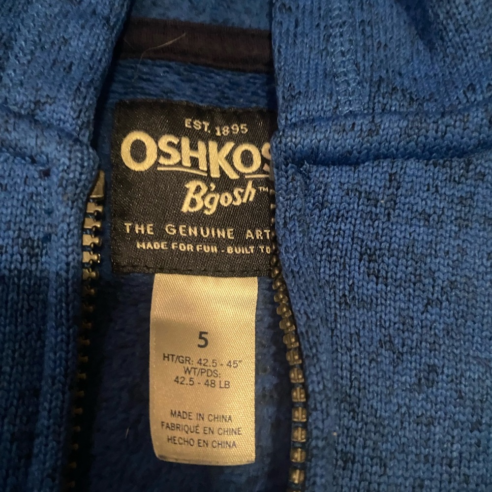 Oshkosh zip up sweater